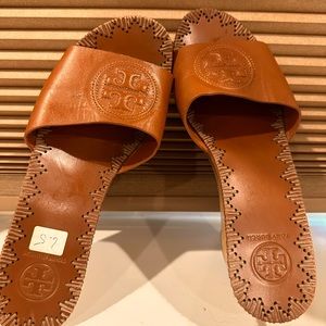 Tory Burch platform sandals.